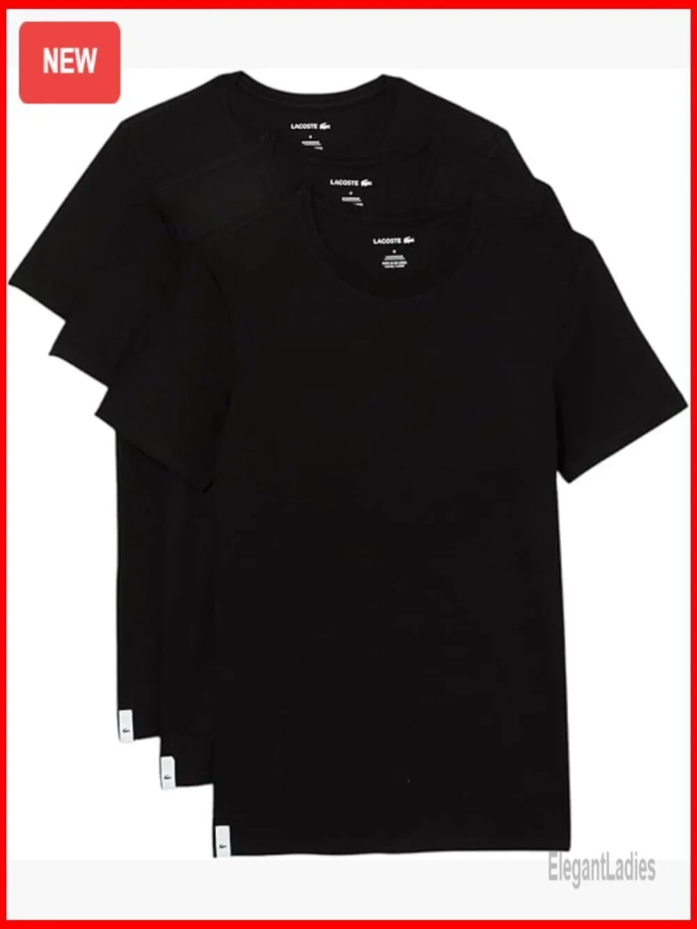 Men's Slim Fit Cotton Crew Neck Undershirt 3-Pack for Layering